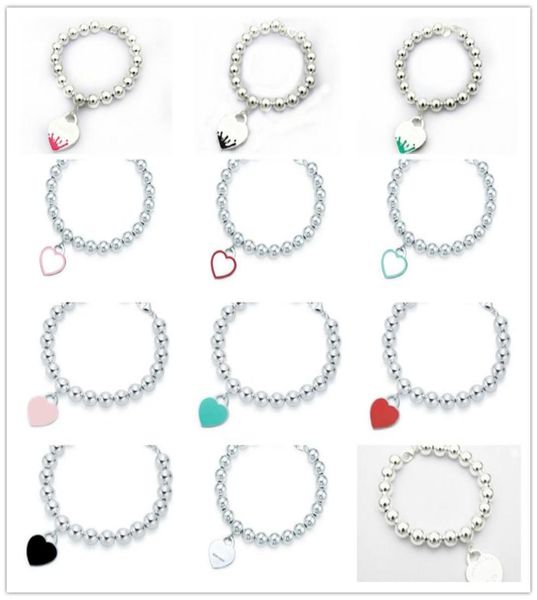 925 sterling silver bracelets classic fashion popular red pink blue black enamel heartshaped 8mm round beads ladies bracelet jewe2259609, Golden;silver
925 sterling silver bracelets classic fashion popular red pink blue black enamel heartshaped 8mm round beads ladies bracelet jewe2259609, Golden;silver