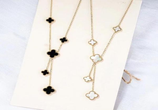 double side clover pendant necklace white black red flower jewelry for women gift7509555, Silver
double side clover pendant necklace white black red flower jewelry for women gift7509555, Silver