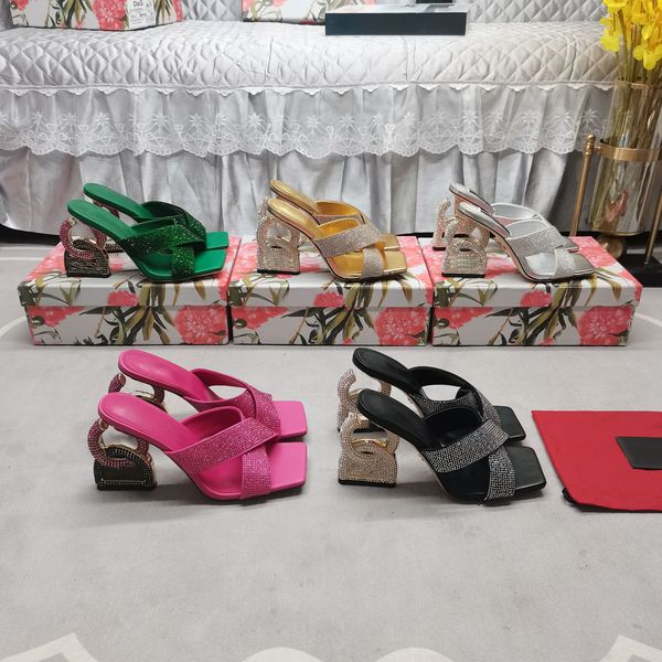 designer high-quality mid-heel slippers all-match crystal brightening classic women's luxury slippers multi-color optional, Black
designer high-quality mid-heel slippers all-match crystal brightening classic women's luxury slippers multi-color optional, Black