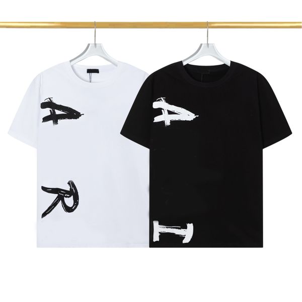 

2023 Luxury Designer Men's T-Shirts Womens Fashion Short sleeves printed Letters Fashion Woman shirt Asian Size 3XL, Black