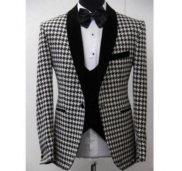 custom design houndstooth groom tuxedos black shawl lapel groomsmen mens wedding tuxedos fashion man 3 piece suitjacketpantsves8721684, Black;gray
custom design houndstooth groom tuxedos black shawl lapel groomsmen mens wedding tuxedos fashion man 3 piece suitjacketpantsves8721684, Black;gray