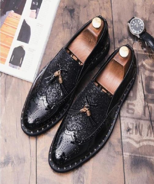 new arrival tide fashion men brogue shoes black round toe patent leather man tassel bling wedding shoes male 3844 1n659156933
new arrival tide fashion men brogue shoes black round toe patent leather man tassel bling wedding shoes male 3844 1n659156933