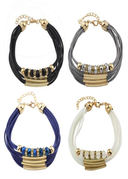 explosion bracelet europe and america bohemian multilayer korean wax crystal woven bracelet wy12114524954, Golden;silver 
explosion bracelet europe and america bohemian multilayer korean wax crystal woven bracelet wy12114524954, Golden;silver