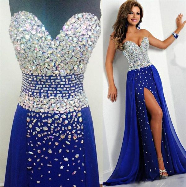 real pictures sweetheart crystal evening gowns bling royal blue prom dresses high slit new beaded vestidos diamonds8791607, Black
real pictures sweetheart crystal evening gowns bling royal blue prom dresses high slit new beaded vestidos diamonds8791607, Black