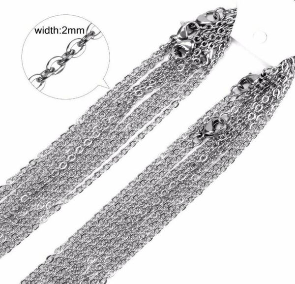 50pcs stainless steel rolo cable 2mm width for men women round box tag diy chain necklace gold steel tone215i6276714, Silver
50pcs stainless steel rolo cable 2mm width for men women round box tag diy chain necklace gold steel tone215i6276714, Silver