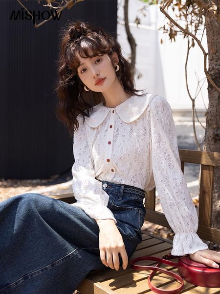 shirts mishow blouses for women fashion 2022 autumn office lady doll collar single breasted lace shirt new chic female mxb32c0501, White
shirts mishow blouses for women fashion 2022 autumn office lady doll collar single breasted lace shirt new chic female mxb32c0501, White