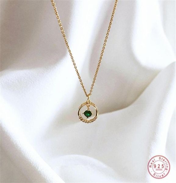 925 sterling silver emerald crystal geometric circle pendant clavicle chain necklace women 14k gold plating simple party jewelry 29797835
925 sterling silver emerald crystal geometric circle pendant clavicle chain necklace women 14k gold plating simple party jewelry 29797835