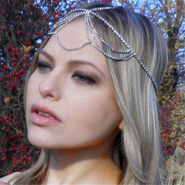 elegant multi-layer rhinestone forehead chain shiny head hoop bride simple tassel headdress hair accessories factory wholesale 1238, Silver
elegant multi-layer rhinestone forehead chain shiny head hoop bride simple tassel headdress hair accessories factory wholesale 1238, Silver