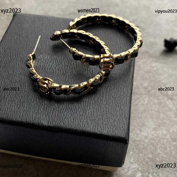 women designer earrings fashion luxury black leather woven decoration hoop & huggie jewelry #including brand box new arrival, Golden;silver
women designer earrings fashion luxury black leather woven decoration hoop & huggie jewelry #including brand box new arrival, Golden;silver