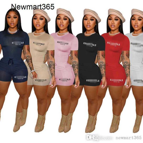 women designer clothing tracksuit summer sports outfits 2 piece set letter printed short sleeve t shirt and shorts suit, Gray
women designer clothing tracksuit summer sports outfits 2 piece set letter printed short sleeve t shirt and shorts suit, Gray