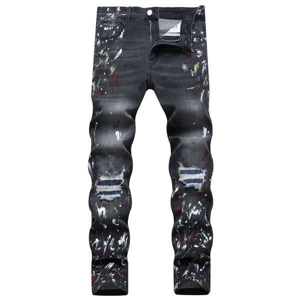 2023 style hiking pant ripped embroidery mens jeans hip hop high street brand hombre motorcycle close designer fitting slim pencil pants bro, Blue
2023 style hiking pant ripped embroidery mens jeans hip hop high street brand hombre motorcycle close designer fitting slim pencil pants bro, Blue