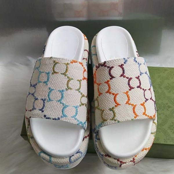 women designer slippers wedge sandals pattern embroidery g letters beach casual slides flip flops ladies platform thick bottom increase slip, Black
women designer slippers wedge sandals pattern embroidery g letters beach casual slides flip flops ladies platform thick bottom increase slip, Black