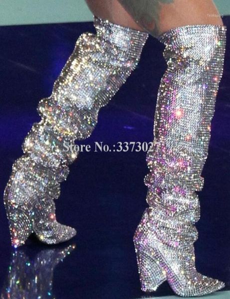 glitter spike heels crystal knee high boots woman bling bling rhinestone long boots pointed toe shinning knight15444164, Black
glitter spike heels crystal knee high boots woman bling bling rhinestone long boots pointed toe shinning knight15444164, Black