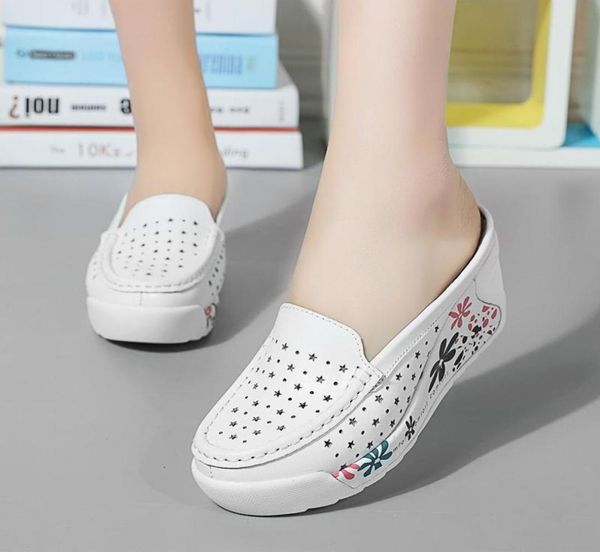 slippers women leather nursing work shoes antislip flower printed breathable sandals mules9290683, Black
slippers women leather nursing work shoes antislip flower printed breathable sandals mules9290683, Black