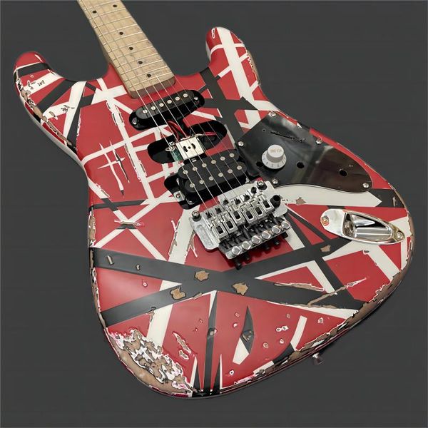sale heavy relic white black stripes red 5150 st electric guitar eddie edward van halen franken stein china guitars, alder body, maple neck,
sale heavy relic white black stripes red 5150 st electric guitar eddie edward van halen franken stein china guitars, alder body, maple neck,