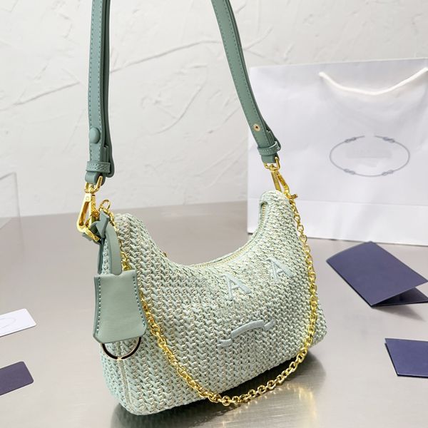 women hobo straw woven underarm bag handbag shoulder bag embroidered letter zipper closure leather handle hardware chain fashion summer styl
women hobo straw woven underarm bag handbag shoulder bag embroidered letter zipper closure leather handle hardware chain fashion summer styl