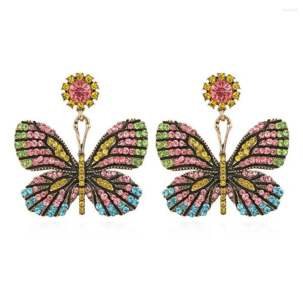designer ring dangle earrings color diamond butterfly retro alloy insect european and american creative female, Golden
designer ring dangle earrings color diamond butterfly retro alloy insect european and american creative female, Golden