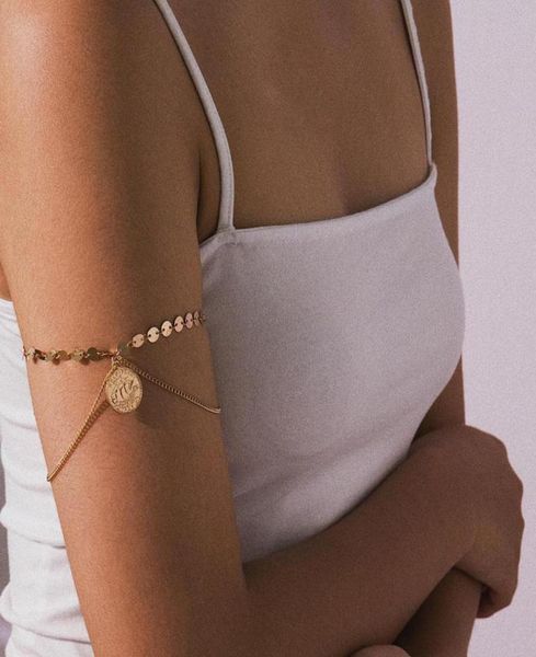 link chain fashion coin sequin upper arm link bracelet cuff charms bracelets gold color bangles armband for women girl party jewe8989626, Black
link chain fashion coin sequin upper arm link bracelet cuff charms bracelets gold color bangles armband for women girl party jewe8989626, Black