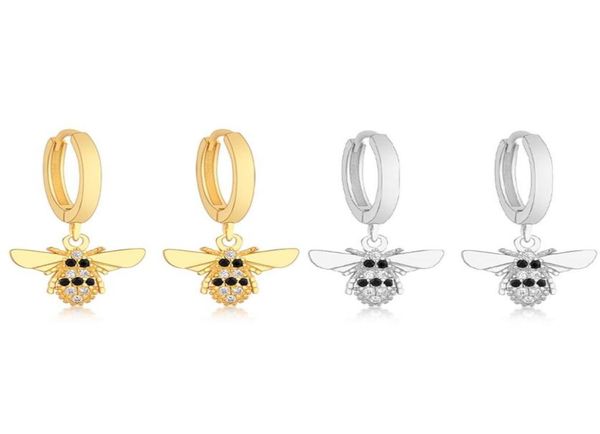 925 sterling silver gold color honey bee mix black zircon plain hoop earring for women ear piercing pendientes21841545470, Golden;silver
925 sterling silver gold color honey bee mix black zircon plain hoop earring for women ear piercing pendientes21841545470, Golden;silver