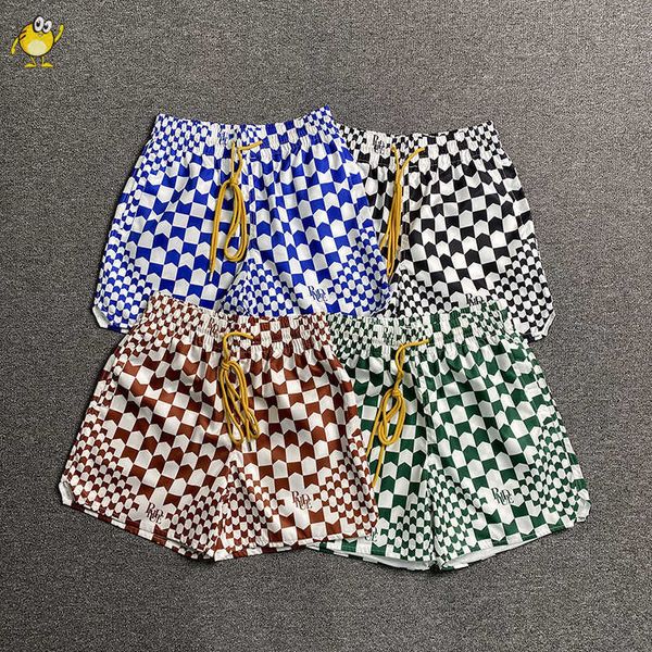 men's shorts rhude checked shorts casual beach men woman 2023 summer new style streetwear with tags, White;black
men's shorts rhude checked shorts casual beach men woman 2023 summer new style streetwear with tags, White;black