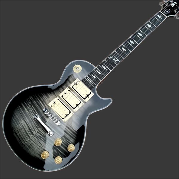 custom shop ace frehley budokan signature trans black flame maple electric guitar 3 pickups, lightening bolt inlay258
custom shop ace frehley budokan signature trans black flame maple electric guitar 3 pickups, lightening bolt inlay258