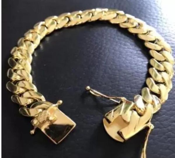 mens cuban miami link bracelet 14k gold filled over solid 10mm wide n1374477173, Black
mens cuban miami link bracelet 14k gold filled over solid 10mm wide n1374477173, Black