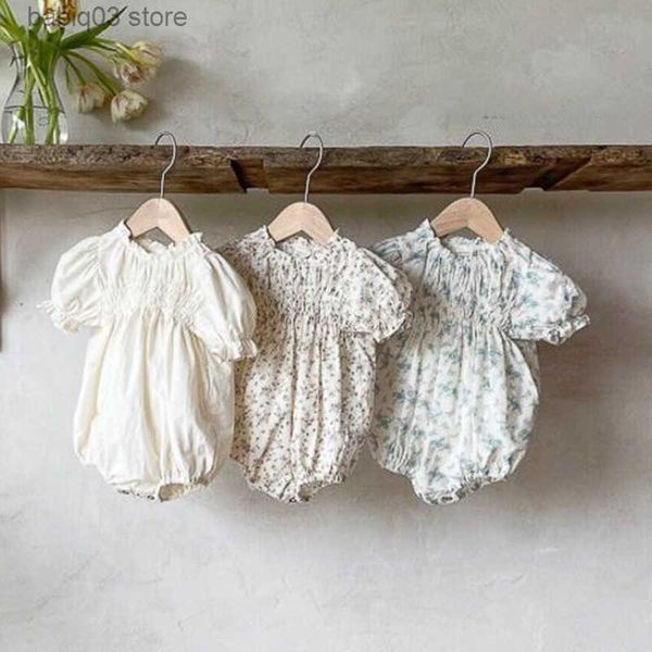 rompers summer clothes girl kid sweet floral print puff sleeves onesie newborn solid ruffle loose casual bodysuit baby cotton rompers t23052, Blue
rompers summer clothes girl kid sweet floral print puff sleeves onesie newborn solid ruffle loose casual bodysuit baby cotton rompers t23052, Blue