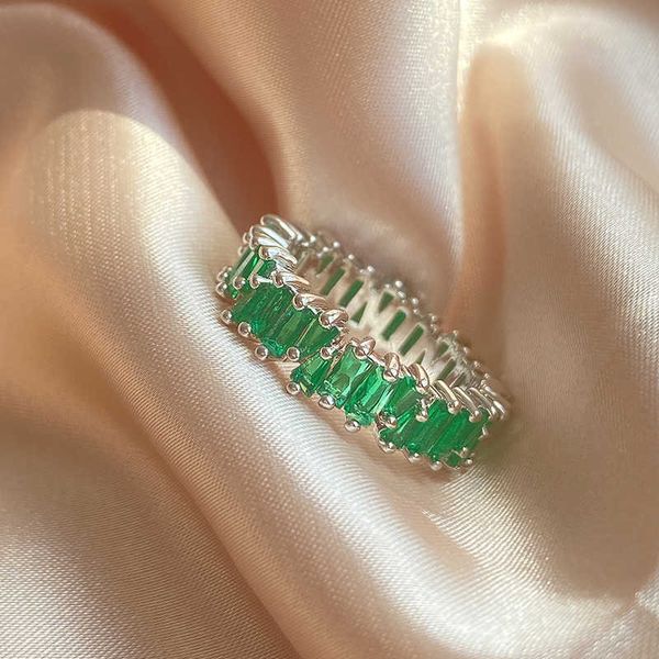band rings fashion green crystal zircon ring geometry irregular silvery rings for woman party wedding korean style jewelry aa230529, Silver
band rings fashion green crystal zircon ring geometry irregular silvery rings for woman party wedding korean style jewelry aa230529, Silver