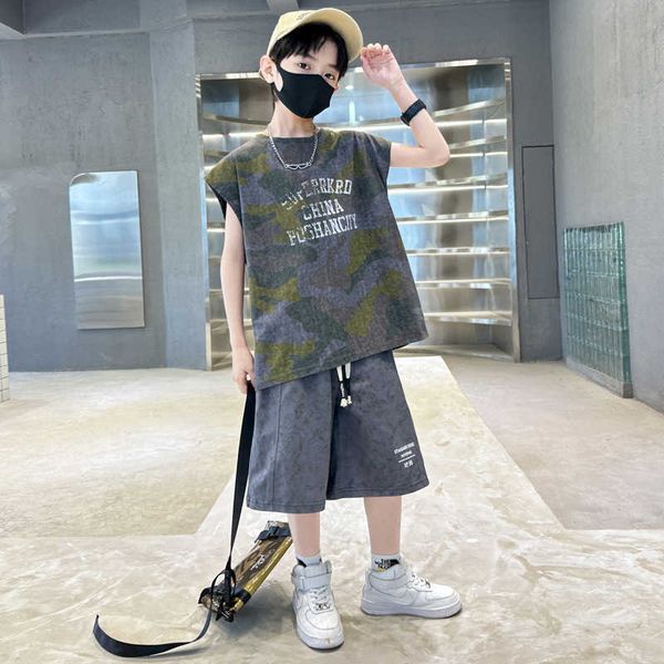 children's and boys' summer suit new medium and big boys' summer thin sleeveless tank sportswear handsome trend, White;black
children's and boys' summer suit new medium and big boys' summer thin sleeveless tank sportswear handsome trend, White;black