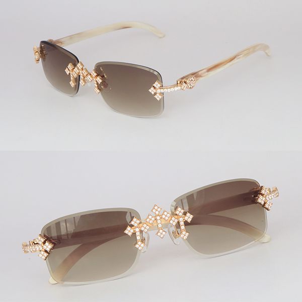 luxury moissanite diamond set rimless sunglasses womans big stones 5 carat diamond sun glasses white genuine natural horn limited edition su, White;black
luxury moissanite diamond set rimless sunglasses womans big stones 5 carat diamond sun glasses white genuine natural horn limited edition su, White;black