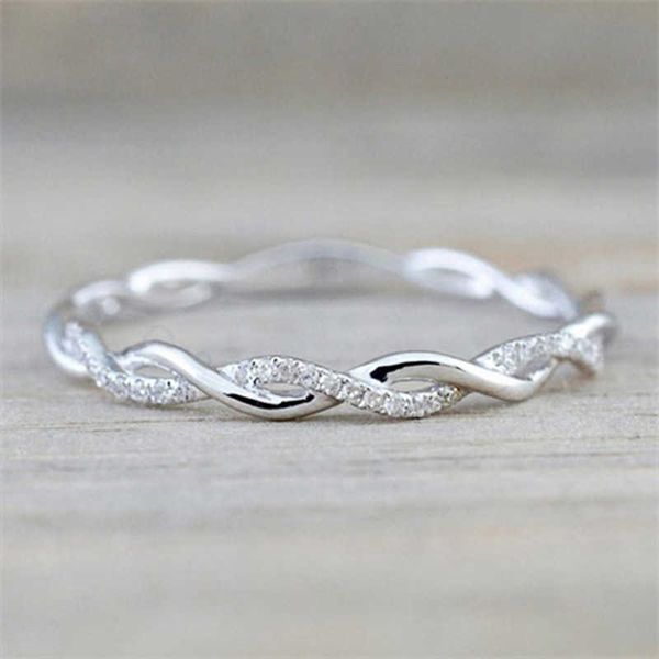 band rings huitan trendy twist rings for women wedding bands fashion contracted design bridal rings with sparkling cubic zircon jewelry aa23, Silver
band rings huitan trendy twist rings for women wedding bands fashion contracted design bridal rings with sparkling cubic zircon jewelry aa23, Silver
