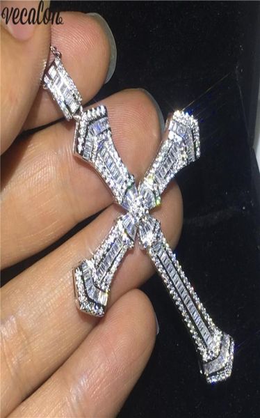 vecalon handamde long cross pendant 925 sterling silver 5a cz stone cross pendant necklace for women men party wedding jewelry3690679
vecalon handamde long cross pendant 925 sterling silver 5a cz stone cross pendant necklace for women men party wedding jewelry3690679