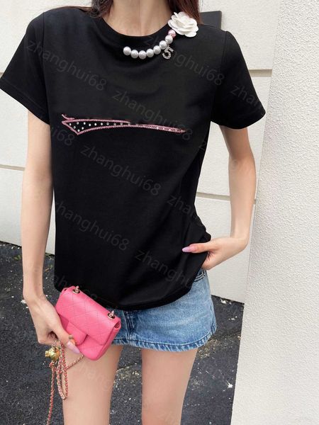 23ss womens designer clothing tee womens t-shirt pure cotton embroidery positioning stereo pearl necklace decoration short sleeve t-shirt wo, White
23ss womens designer clothing tee womens t-shirt pure cotton embroidery positioning stereo pearl necklace decoration short sleeve t-shirt wo, White