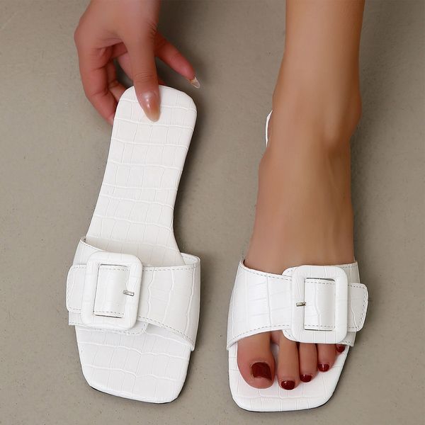 womens summer buckle flat slippers women slides 2023 trend home outdoor casual flip flops beach sandals buckle scuffs, Black
womens summer buckle flat slippers women slides 2023 trend home outdoor casual flip flops beach sandals buckle scuffs, Black