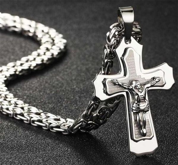 bible silver color jesus cross stainless steel pendants necklaces byzantine long chain necklace for men jewelry colar collier 22011069862
bible silver color jesus cross stainless steel pendants necklaces byzantine long chain necklace for men jewelry colar collier 22011069862
