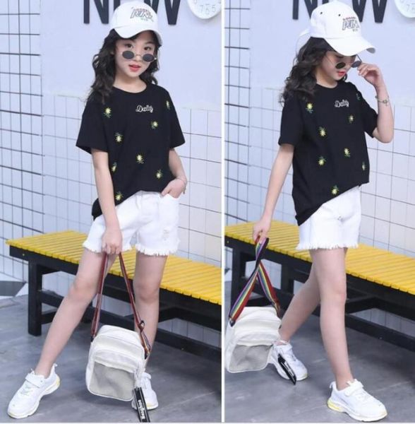 new girls summer cotton cotton t shirt jeans shorts two piece set kids outfits costumes ensemble fille 6 8 10 12 14 years t603541554, White
new girls summer cotton cotton t shirt jeans shorts two piece set kids outfits costumes ensemble fille 6 8 10 12 14 years t603541554, White