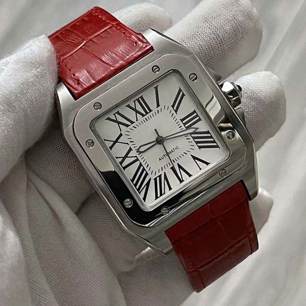 hight quality square watch 100 xl stainless steel automatic mechanical men's watch men's sports watch 4 color leather strap, Silver
hight quality square watch 100 xl stainless steel automatic mechanical men's watch men's sports watch 4 color leather strap, Silver