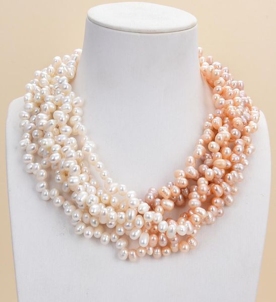 guaiguai jewelry 7 strands rilled white rice pearl necklace for women real gems stone lady fashion jewellery7714831, Silver
guaiguai jewelry 7 strands rilled white rice pearl necklace for women real gems stone lady fashion jewellery7714831, Silver