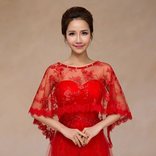bridal shawl spring/summer thin lace large cape shoulder gauze white red wedding dress shawl beaded lace pullover wholesale bpj-0012
bridal shawl spring/summer thin lace large cape shoulder gauze white red wedding dress shawl beaded lace pullover wholesale bpj-0012