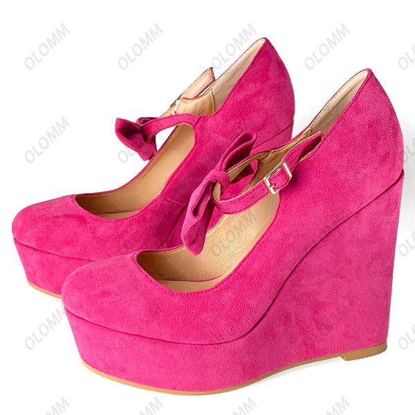 olomm handmade women pumps suede butterfly knot wedges heel round toe 9 colors party prom shoes women us size 5-20, Black
olomm handmade women pumps suede butterfly knot wedges heel round toe 9 colors party prom shoes women us size 5-20, Black