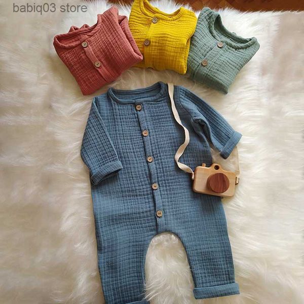 rompers newborn baby clothing autumn long sleeve organic cotton muslin baby rompers baby one piece button bodysuits for t230529, Blue
rompers newborn baby clothing autumn long sleeve organic cotton muslin baby rompers baby one piece button bodysuits for t230529, Blue
