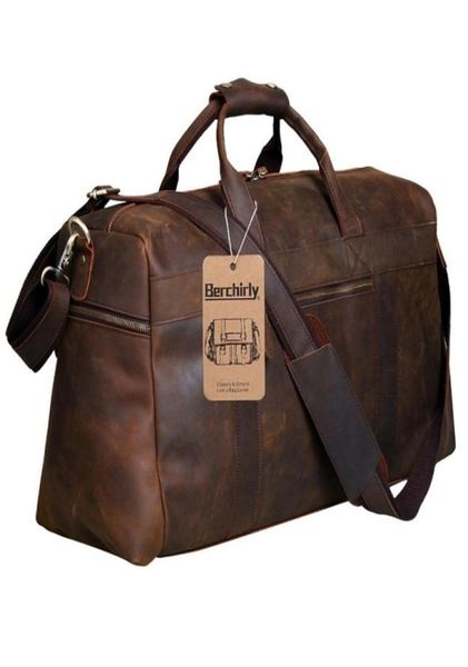 berchirly vintage crazy horse genuine leather men duffle luggage travel natural cowhide large weekend bag hangbag lj2009222359702
berchirly vintage crazy horse genuine leather men duffle luggage travel natural cowhide large weekend bag hangbag lj2009222359702