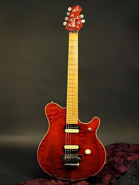 factory china musical instruments new arrival red electric guitar 1555866jj
