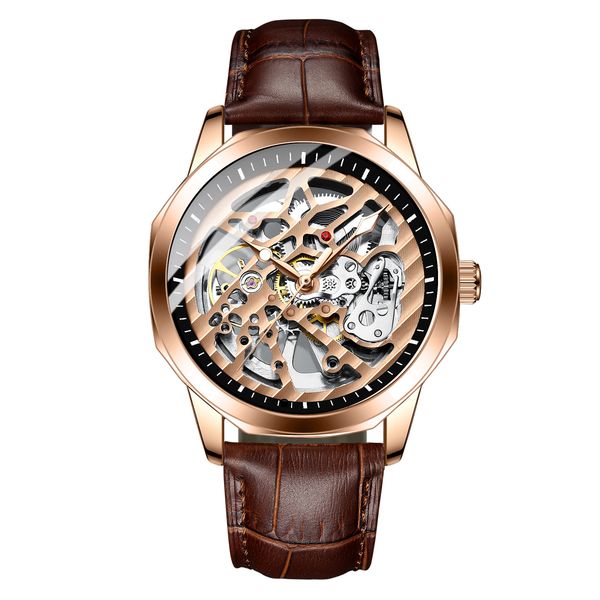 men's watch ailang new mechanical automatic hollow out brand fashion trend, Slivery;brown
men's watch ailang new mechanical automatic hollow out brand fashion trend, Slivery;brown