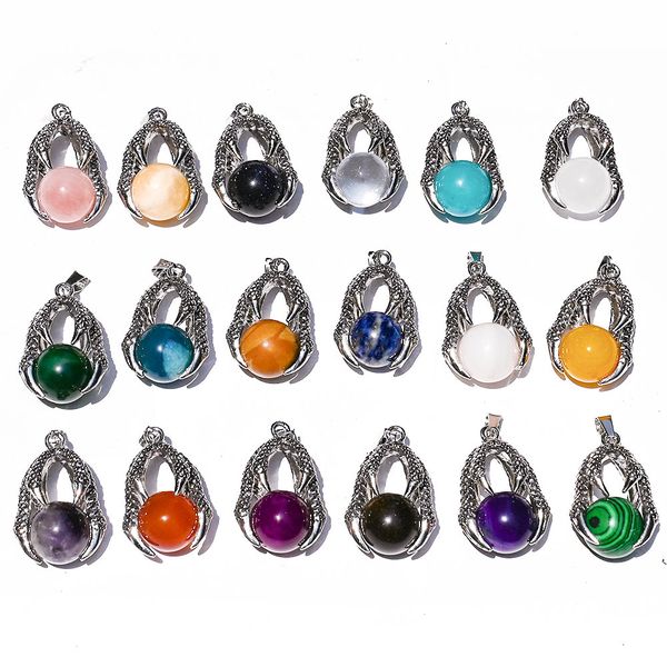 natural stone tiger eye amethyst quartz healing crystal round bead dragon claw wrap pendants for diy jewelry making necklace, Bronze;silver
natural stone tiger eye amethyst quartz healing crystal round bead dragon claw wrap pendants for diy jewelry making necklace, Bronze;silver