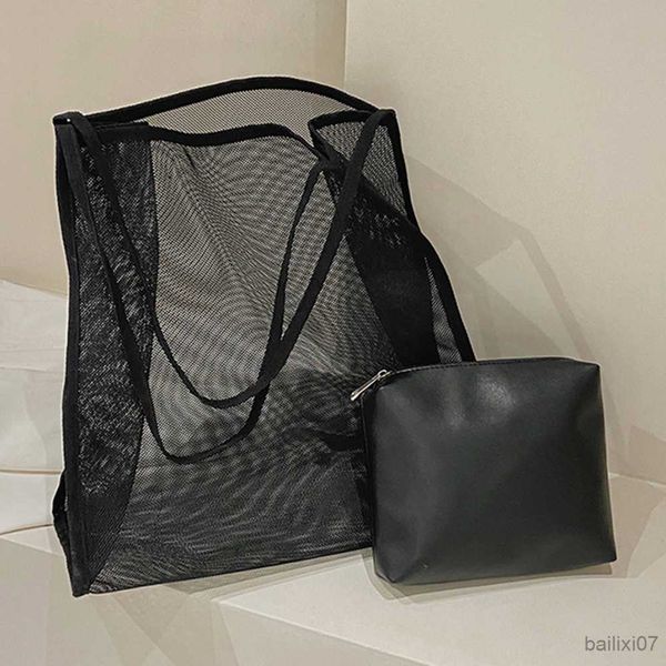 other bags women's transparent mesh shopping bag 2023 fashion versatile large-capacity portable shopping tote bag beach mesh bag vacati, Black;red
other bags women's transparent mesh shopping bag 2023 fashion versatile large-capacity portable shopping tote bag beach mesh bag vacati, Black;red
