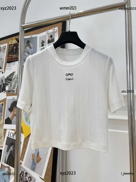 woman sweater female short sleeve t-shirt size s-l knitted embroidery logo design tees new products may25, White
woman sweater female short sleeve t-shirt size s-l knitted embroidery logo design tees new products may25, White