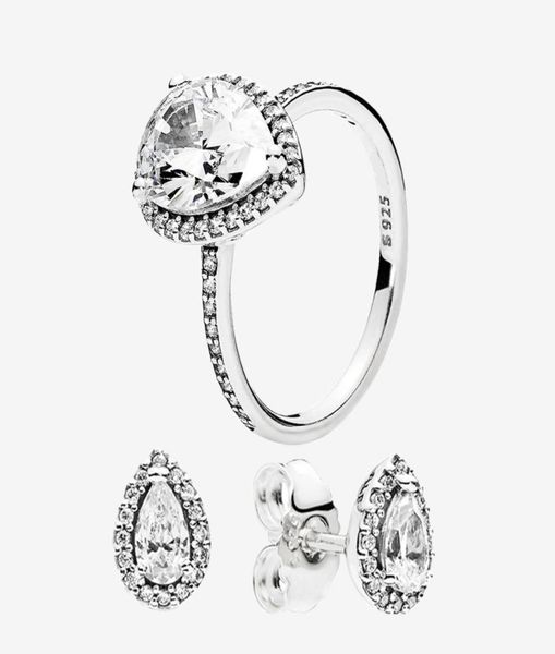 authentic 925 silver teardrop ring and earring sets original box for pandora cz diamond women wedding jewelry tear drop ring stud 6697686, Slivery;golden
authentic 925 silver teardrop ring and earring sets original box for pandora cz diamond women wedding jewelry tear drop ring stud 6697686, Slivery;golden