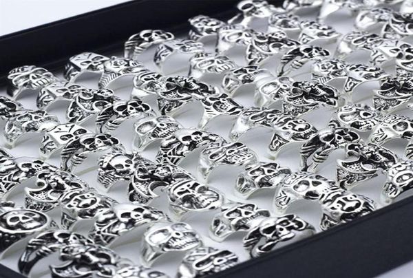 50pcs skull skeleton gothic alloy rings punk style rings for mens womens whole jewelry lots281s5490679, Golden;silver
50pcs skull skeleton gothic alloy rings punk style rings for mens womens whole jewelry lots281s5490679, Golden;silver
