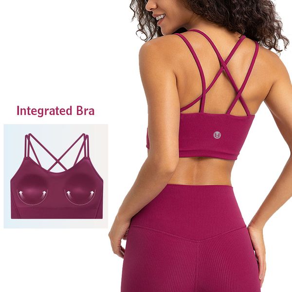 sports bra fashion yoga underwear for women's fitness and beautiful back regular solid integrated bra pad 2023 new velafeel, White;red
sports bra fashion yoga underwear for women's fitness and beautiful back regular solid integrated bra pad 2023 new velafeel, White;red